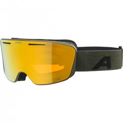 ALPINA Nendaz Quattroflex-Lite - Μάσκα Ski/Snowboard - Olive matt /Gold Mirror