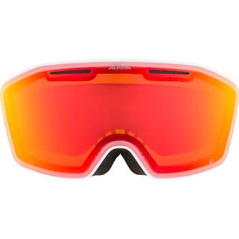 ALPINA Nendaz Q Quattroflex - Μάσκα Ski/Snowboard - Μichael Cina White matt/Mirror red