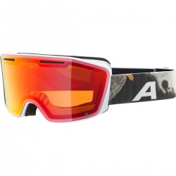 ALPINA Nendaz Q Quattroflex - Μάσκα Ski/Snowboard - Μichael Cina White matt/Mirror red