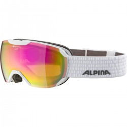 ALPINA PHEOS S Quattroflex Hybrid Mirror - Μάσκα Ski/Snowboard - White Gloss/Pink spherical