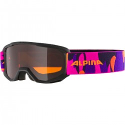 ALPINA SCARABEO Junior Doubleflex Hicon - Παιδική Mάσκα ski  - Black Pink matt/Orange