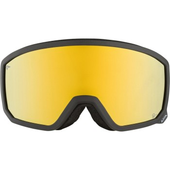 ALPINA  Scarabeo S Q-Lite Mirror - Ski/Snowboard Goggles - Black Yellow matt/Gold Cylindrical ALPINA  Scarabeo S Q-Lite Mirror - Ski/Snowboard Goggles - Black Yellow matt/Gold Cylindrical