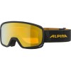 ALPINA  Scarabeo S Q-Lite Mirror - Ski/Snowboard Goggles - Black Yellow matt/Gold Cylindrical
