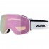 ALPINA Slope Quattroflex-Lite - Μάσκα Ski/Snowboard - White matt /Mirror Rose