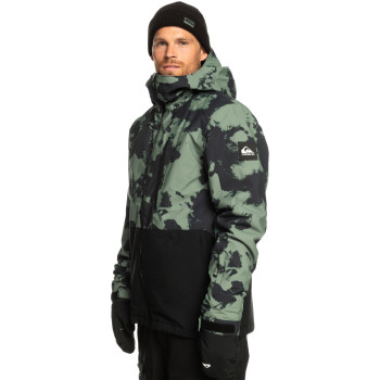 QUIKSILVER Mission Printed Block Insulated - Men's Snow Jacket - Tye Dye Laurel Wreath