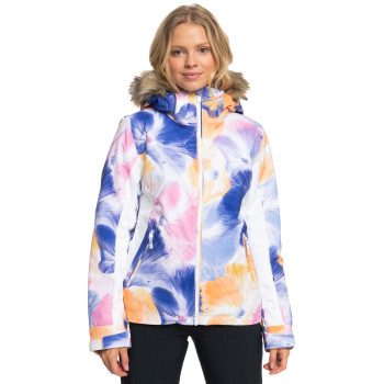 ROXY Jet Ski Insulated - Women's Snow Jacket - Bright White Pansy Pansy