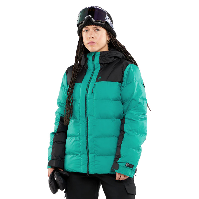 VOLCOM Puffleup insulated - Women's Puffer Snow jacket - Vibrant Green