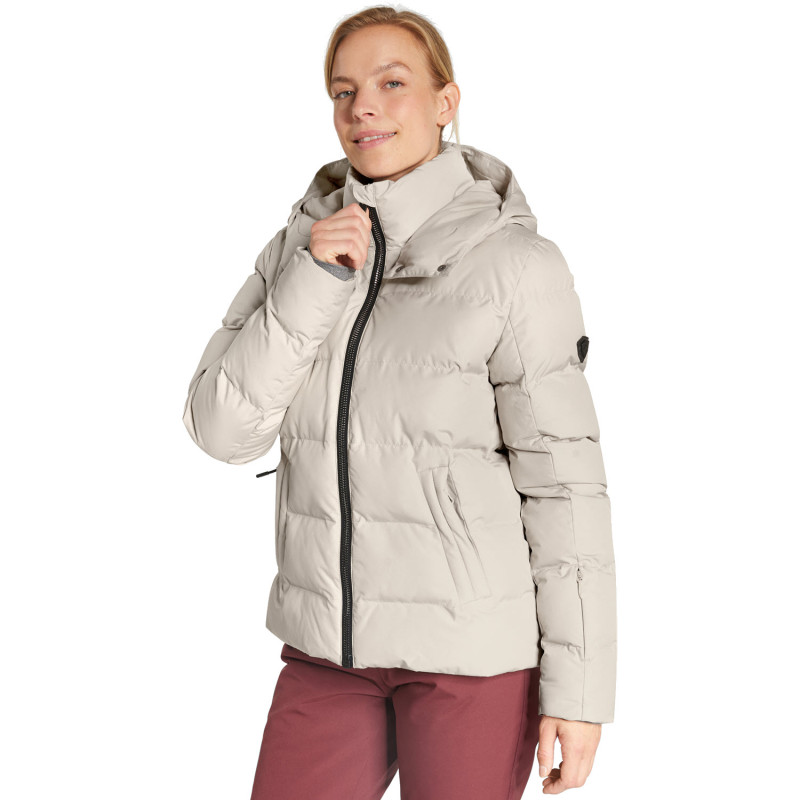 ZIENER Tusja Lady print - Women's Ski Jacket - Silver Beige