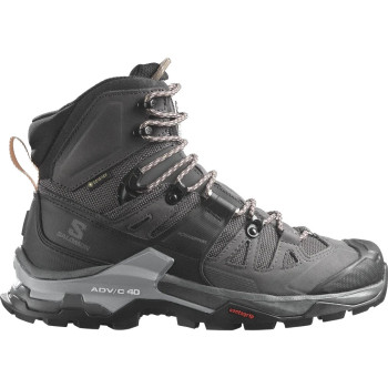 SALOMON Quest 4 Gore-tex - Women's Leather Hiking Boots - Magnet/Black/Sun Kiss