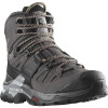 SALOMON Quest 4 Gore-tex - Women's Leather Hiking Boots - Magnet/Black/Sun Kiss