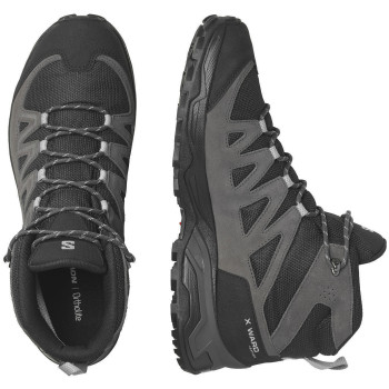 SALOMON  X Ward Leather Mid GTX - Men's Hiking Boots - Phantom/Black/Magnet