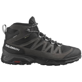SALOMON  X Ward Leather Mid GTX - Ανδρικά μποτάκια πεζοπορίας - Phantom/Black/Magnet SALOMON  X Ward Leather Mid GTX - Ανδρικά μποτάκια πεζοπορίας - Phantom/Black/Magnet