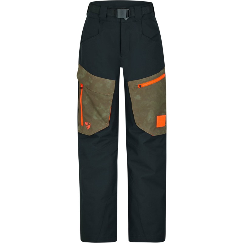 ZIENER Akando insulated 10K - Junior Snow pants - Black Tie dye Seaweed