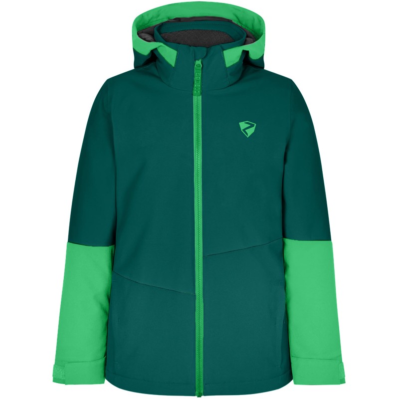 ZIENER Avak Junior - Junior Snow Jacket - Deep green/Irish Green
