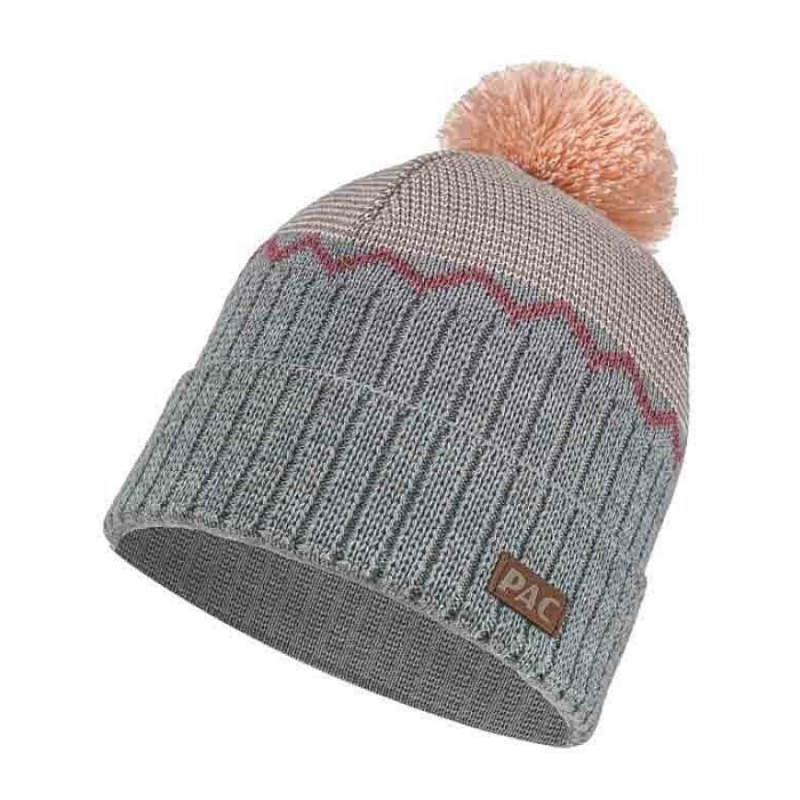 P.A.C. Akela Merino - Pom Beanie - Grey