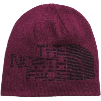 THE NORTH FACE Reversible Highline Beanie - Boysenberry Heather-TNF Black THE NORTH FACE Reversible Highline Beanie - Boysenberry Heather-TNF Black