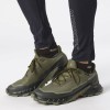 SALOMON Alphacross 5 Gore-Tex - Men's Trail Running Shoes - Olive Night/Black/Deep Lichen Green