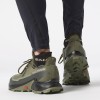 SALOMON Alphacross 5 Gore-Tex - Men's Trail Running Shoes - Olive Night/Black/Deep Lichen Green