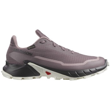 SALOMON Alphacross 5 Gore-Tex - Women's Trail Running Shoes - Moonscape/Black/White