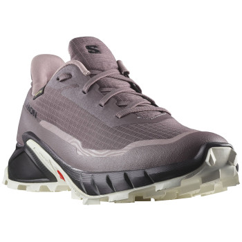 SALOMON Alphacross 5 Gore-Tex - Women's Trail Running Shoes - Moonscape/Black/White