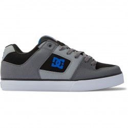 DC Pure - Leather Shoes for Men's - Black/Grey/Blue