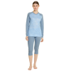ZIENER Jesina Lady - Women's Underlayer Set - Blue Stripe Print/Frozen Blue
