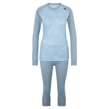 ZIENER Jesina Lady - Women's Underlayer Set - Blue Stripe Print/Frozen Blue