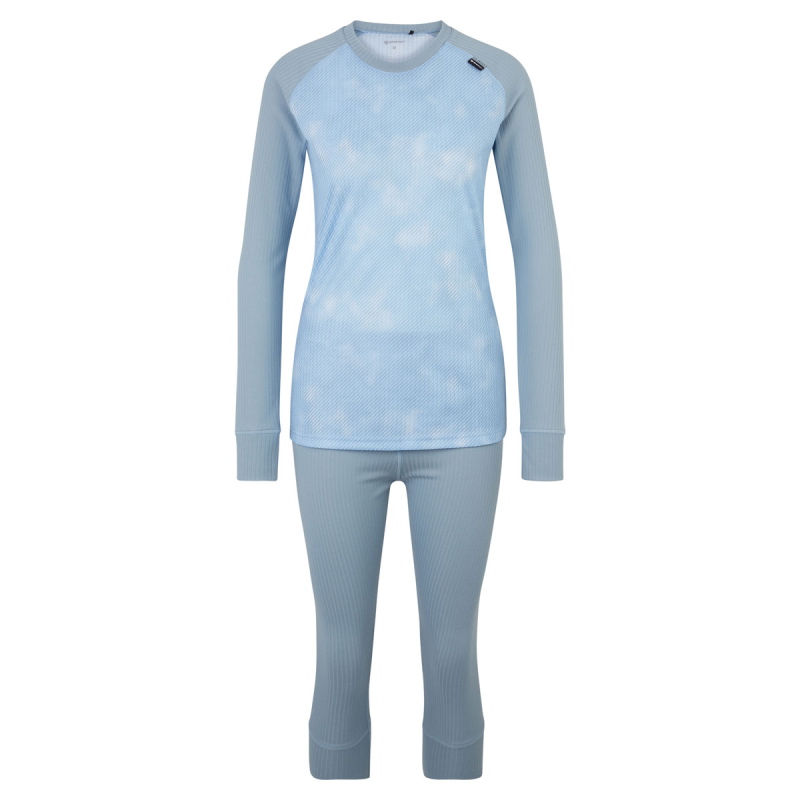 ZIENER Jesina Lady - Γυναικείο Σετ Θερμοεσώρουχων - Blue Stripe Print/Frozen Blue