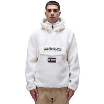 NAPAPIJRI T-Burgee Curly Fleece - Ανδρικό Fleece Hoodie - Beige Dimity