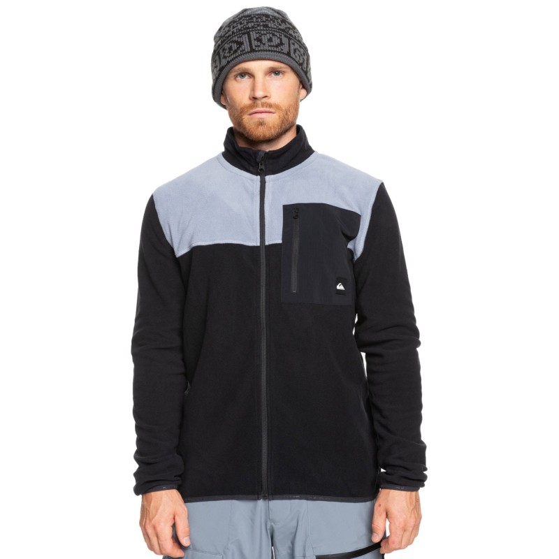 Quiksilver Aker - Zip-Up Technical Fleece for Men - True Black