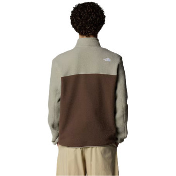 THE NORTH FACE Men's Yumiori 1/4 Zip Fleece - Smokey Brown/Clay Grey/-Summit Gold