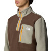 THE NORTH FACE Men's Yumiori 1/4 Zip Fleece - Smokey Brown/Clay Grey/-Summit Gold