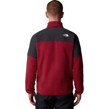 THE NORTH FACE Men's Glacier Heavyweight Full-Zip Fleece - Garnet Red-Asphalt Grey