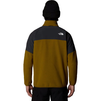 THE NORTH FACE Men's Glacier Heavyweight Full-Zip Fleece - Moss Green/Asphalt Grey