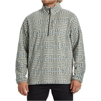 BILLABONG Boundary - Half Zip Mock Neck Fleece for Men - Chino BILLABONG Boundary - Half Zip Mock Neck Fleece for Men - Chino