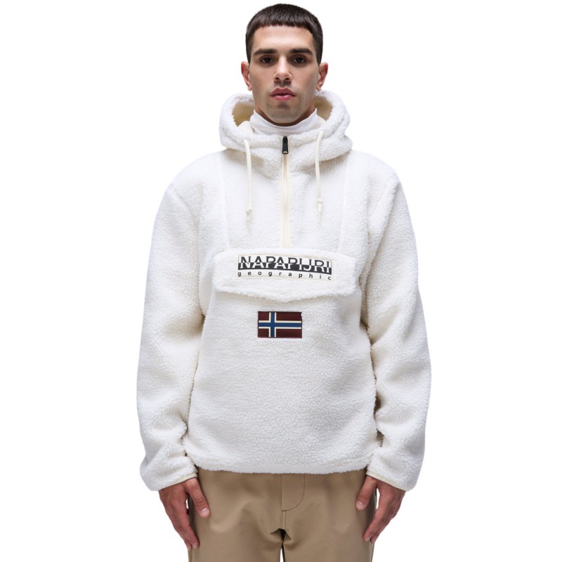 NAPAPIJRI T-Burgee Curly Fleece - Ανδρικό Fleece Hoodie - Beige Dimity