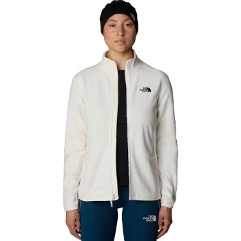 THE NORTH FACE Women's 100 Glacier Full-Zip Fleece - White Dune-NPF THE NORTH FACE Women's 100 Glacier Full-Zip Fleece - White Dune-NPF