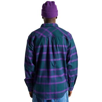 Burton Favorite Long Sleeve - Men's Flannel Shirt - Deep Emerald/Imperial Purple