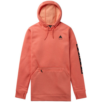 Burton Oak Long - Women's Pullover Hoodie - Peach Echo Heather