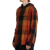 DC Ruckus - Hooded Long Sleeve Flannel Shirt - Black/Ar.Spice/Chipmunk Plaid