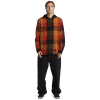 DC Ruckus - Hooded Long Sleeve Flannel Shirt - Black/Ar.Spice/Chipmunk Plaid