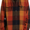 DC Ruckus - Hooded Long Sleeve Flannel Shirt - Black/Ar.Spice/Chipmunk Plaid