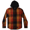 DC Ruckus - Hooded Long Sleeve Flannel Shirt - Black/Ar.Spice/Chipmunk Plaid