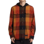 DC Ruckus - Hooded Long Sleeve Flannel Shirt - Black/Ar.Spice/Chipmunk Plaid