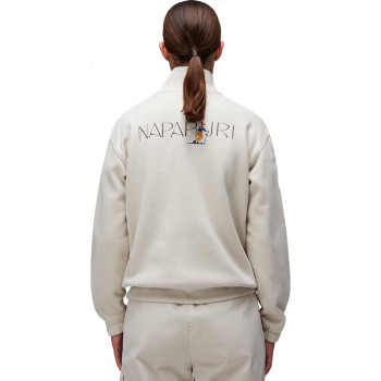 Napapijri B-Bise Half-Zip - Sweatshirt for Women - Beige Silver