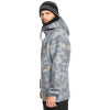 Quiksilver Shredder DWR- Men's Technical Half Zip DWR Hoodie - Puzzle Camo Ice Flow