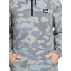 Quiksilver Shredder DWR- Men's Technical Half Zip DWR Hoodie - Puzzle Camo Ice Flow