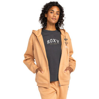 Roxy Surf Stoked - Zip-Up Hoodie for Women - Camel