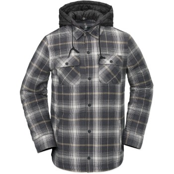 Volcom Insulated Riding Flannel Jacket - Men's Flannel Shirt - Stone