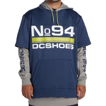 DC Dryden 2 - Technical Double Layer Hoodie for Men - Dress Blues DC Dryden 2 - Technical Double Layer Hoodie for Men - Dress Blues